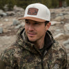 Antler Topography Patch Hat, Waterproof Sweat Resistant, Brown/Ivory