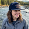 Topography Waterproof Antler Leather Patch Hat, Green or Brown Patch