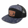 Topography Waterproof Antler Leather Patch Hat, Green or Brown Patch
