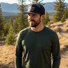 Topography Waterproof Antler Leather Patch Hat, Green or Brown Patch
