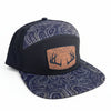 Topography Waterproof Antler Leather Patch Hat, Green or Brown Patch