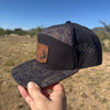 Topography Waterproof Antler Leather Patch Hat, Green or Brown Patch