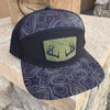 Topography Waterproof Antler Leather Patch Hat, Green or Brown Patch