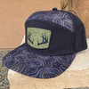 Topography Waterproof Antler Leather Patch Hat, Green or Brown Patch
