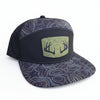 Topography Waterproof Antler Leather Patch Hat, Green or Brown Patch