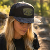 Topography Waterproof Antler Leather Patch Hat, Green or Brown Patch