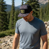 Topography Waterproof Antler Leather Patch Hat, Green or Brown Patch