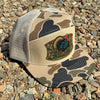 Turkey Hunting 7 Panel Camo Snapback Hat, Unisex