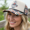 Catfish Cowgirl Grey Camo Women's Meshback Trucker Hat
