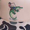 Alligator Cowboy Camo Trucker Hat, Unisex