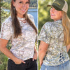 Gritty but Pretty, Hand Cut, Braided & Beaded, Women's Camo T-Shirt