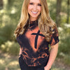 On Fire For Jesus, Women's Hand Dyed Limited Edition Faith  T