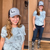 Gritty but Pretty, Women's Hand Dyed Faith Cross T