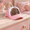 Girls Handmade Pink Feather Western Hat