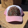 Girls Handmade Pink Feather Western Hat