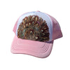 Girls Handmade Pink Feather Western Hat