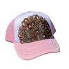Girls Handmade Pink Feather Western Hat