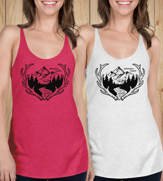 SALE 50% OFF + FREE Shipping, Adventure Awaits Women's Antler Tank