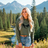 Adventure Awaits, Antler Cropped Hoodie
