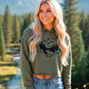 Adventure Awaits, Antler Cropped Hoodie