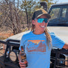 Adventure is Calling, Women's Off-roading T, Light Blue or Grey