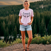 River to Ridge Lavender Antler 100% Cotton Vintage Washed T