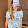 Gritty but Pretty, Women's Hand Dyed Faith Cross T