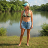 FREE Shipping, Camo & Turquoise Padded String Bikini, UPF 50