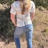 Gritty but Pretty, Hand Cut, Braided & Beaded, Women's Camo T-Shirt