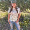 Gritty but Pretty, Hand Cut, Braided & Beaded, Women's Camo T-Shirt