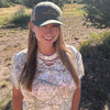Gritty but Pretty, Hand Cut, Braided & Beaded, Women's Camo T-Shirt