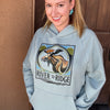 Women's Premium Moose Hoodie: Teal, Moss, Ivory