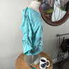 Teal Cross, Hand Cut, Braided & Dyed, Wearable Art Faith T-Shirt