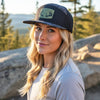 Topography Waterproof Antler Leather Patch Hat, Green or Brown Patch
