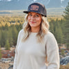 Topography Waterproof Antler Leather Patch Hat, Green or Brown Patch