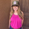 Just a Mama Walking w/ the Lord, Embelished Trucker Hat w/ Chain