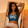 High Impact Compression Sports Bra, Padded, WILD Antler, Non-Toxic