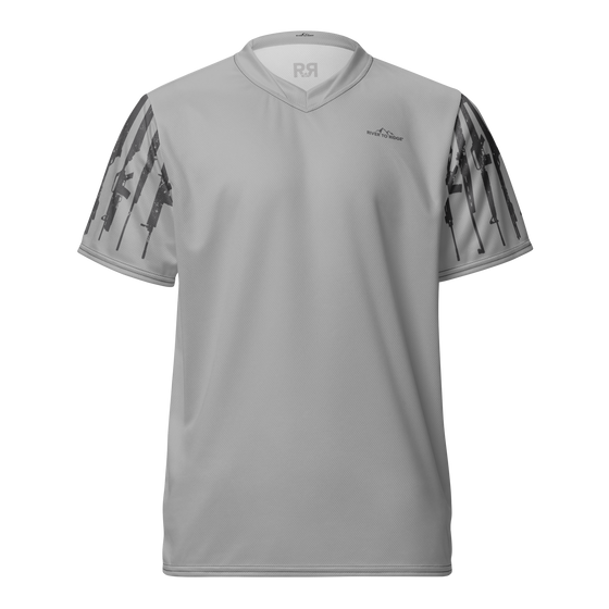 Product mockup of a River to Ridge Tactical Range T shirt