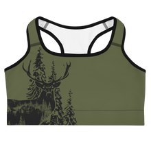  Sports Bra, Woodland OD Green, UPF 50