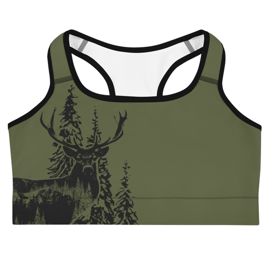 Sports Bra, Woodland, UPF 50, Non-Toxic