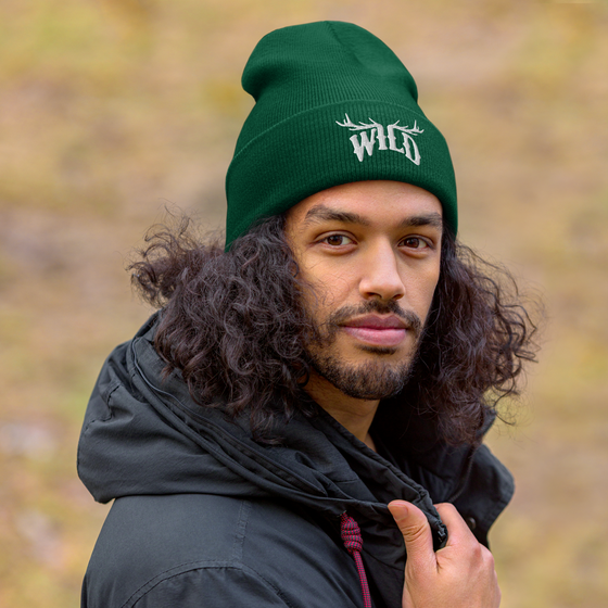 WILD Green Beanie, Unisex