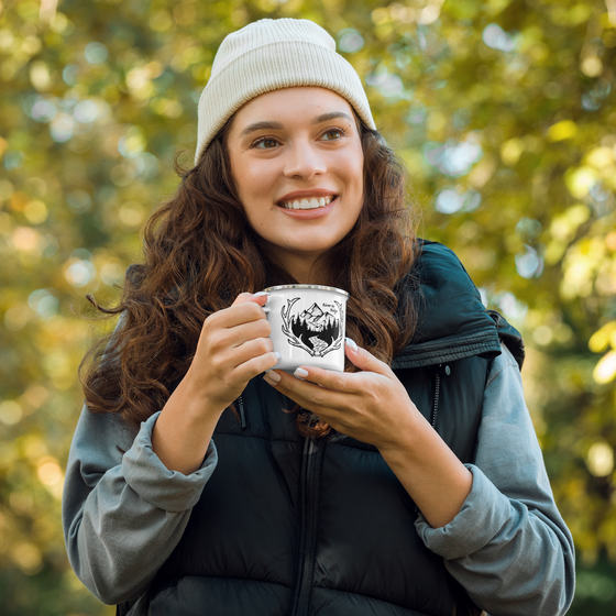 Enamel Camping Mug, Antler Logo