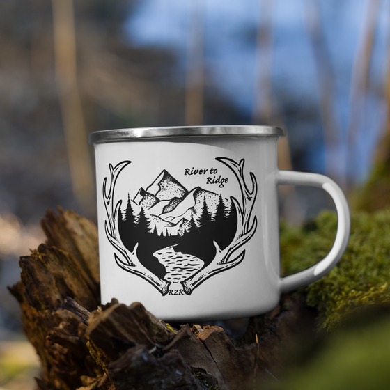 Enamel Camping Mug, Antler Logo