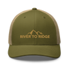 Olive River to Ridge Snapback Trucker Hat, Unisex