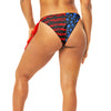 FREE Shipping, SALE 30% OFF, Patriotic Gun Flag String Bikini, Padded