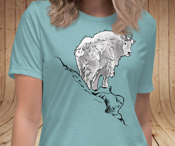 SALE 50% OFF, FREE Shipping Mountain Goat Women's T, Large