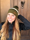 SALE 50% OFF + FREE Shipping, Women's Cable Knit Beanie, Olive