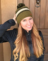 SALE 50% OFF + FREE Shipping, Women's Cable Knit Beanie, Olive