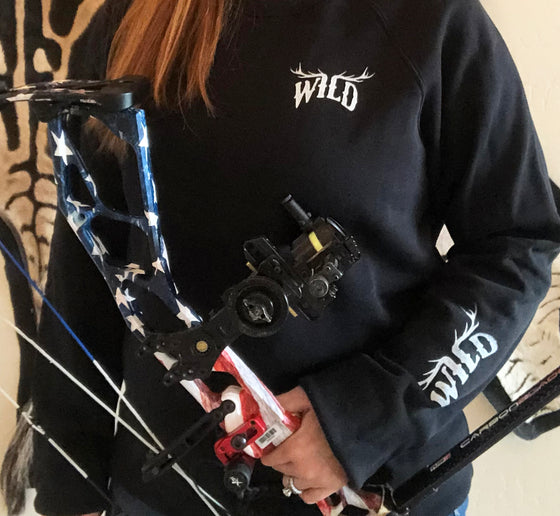 WILD Organic Cotton Antler Sweatshirt, Green or Black