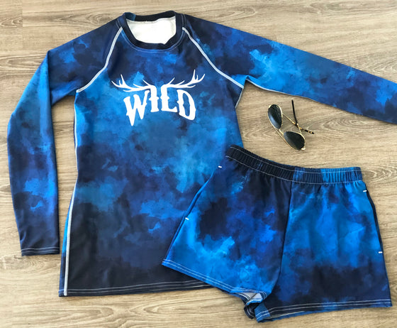 FREE Shipping + $20 off SALE, WILD Watercolor UPF 50 Rash Guard, SOLD OUT
